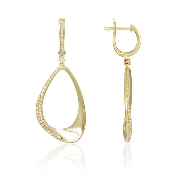 14 Karat Yellow Gold Diamond Fashion Earrings Confer’s Jewelers Bellefonte, PA