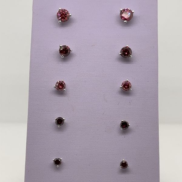 14 Karat White Gold Purple Diamond Stud Earrings Image 2 Confer’s Jewelers Bellefonte, PA