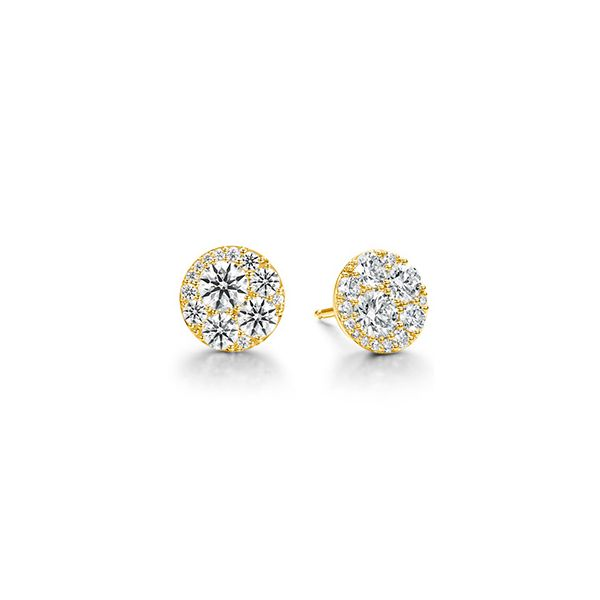 HOF 18K Yellow Gold Tessa Diamond Circle Earrings Confer’s Jewelers Bellefonte, PA