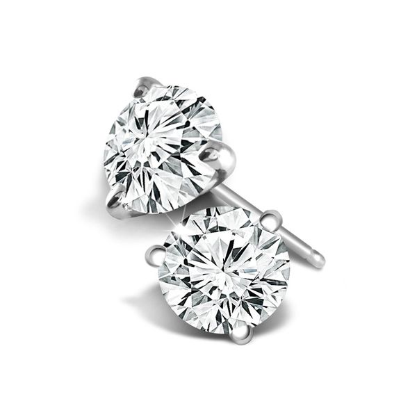 14K White Gold .60CTW Martini Set Diamond Stud Earrings Confer’s Jewelers Bellefonte, PA