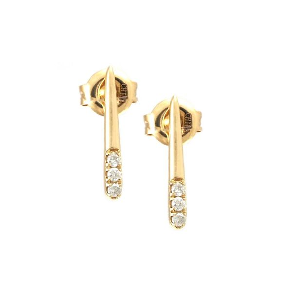 14K Yellow Gold Diamond Fashion Earrings Confer’s Jewelers Bellefonte, PA