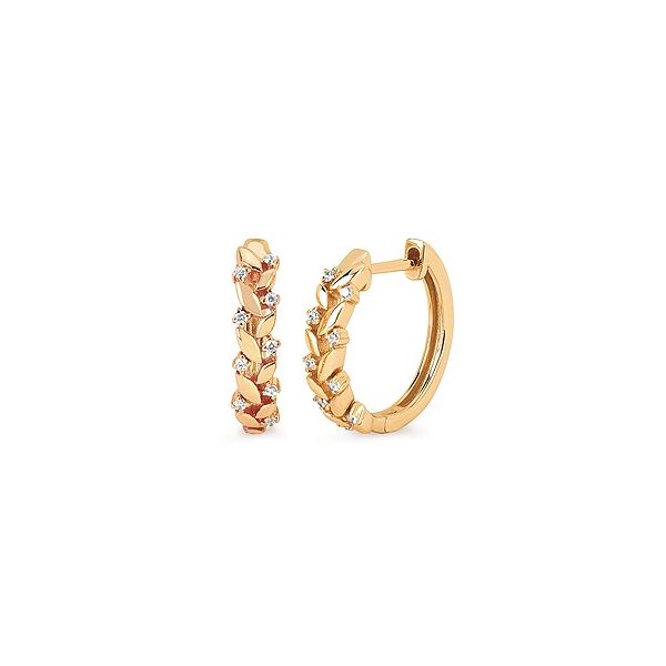 14K Yellow Gold Diamond Fashion Earrings Confer’s Jewelers Bellefonte, PA