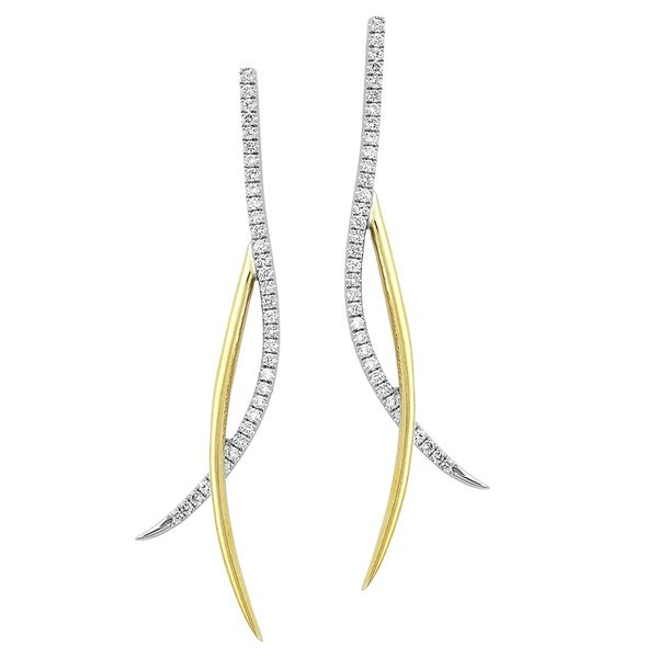 14 Karat Two Tone Lab Grown Diamond Fashion Earrings Confer’s Jewelers Bellefonte, PA