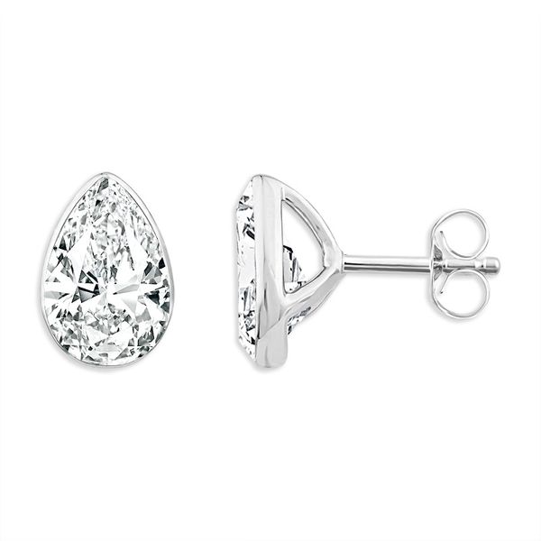 14 Karat White Gold Lab Grown Sky Set Diamond Stud Earrings - 1.50Ctw Confer’s Jewelers Bellefonte, PA