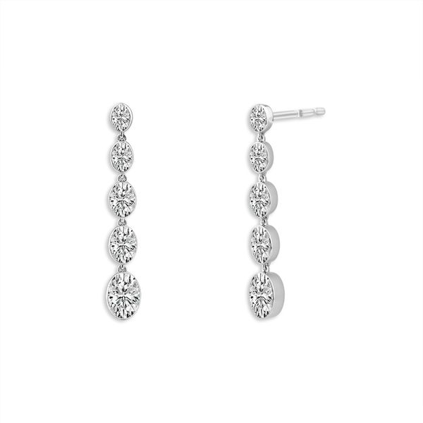 14 Karat White Gold Skyset Lab Grown Diamond Fashion Earrings - 3.50Ctw Confer’s Jewelers Bellefonte, PA