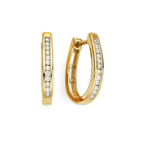 .25 CTW Diamond Hoop Earrings 14K Yellow Gold Confer’s Jewelers Bellefonte, PA