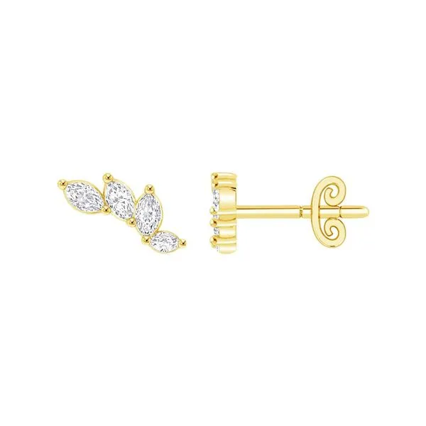 14 Karat Yellow Gold Diamond Earrings Confer’s Jewelers Bellefonte, PA