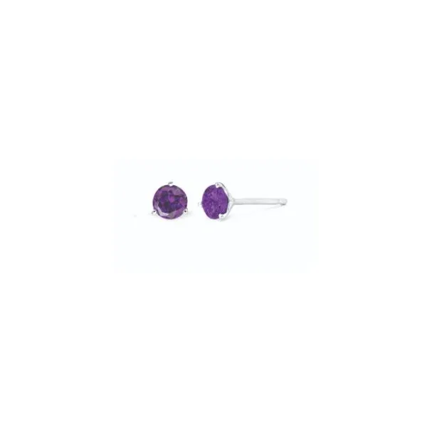 14 Karat White Gold 0.50Ctw Purple Diamond Stud Earrings Confer’s Jewelers Bellefonte, PA