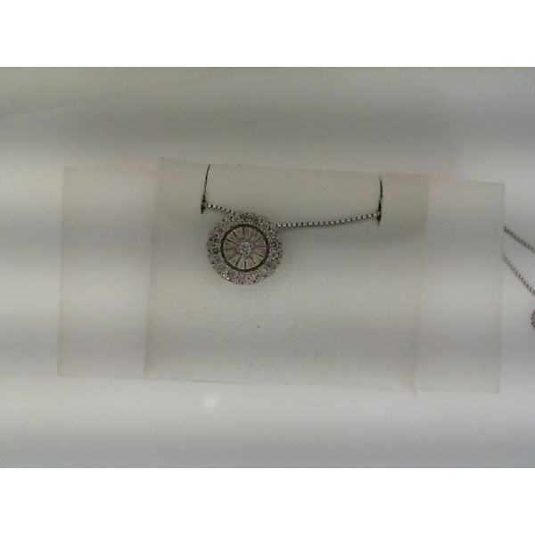 Diamond Halo Pendant .10ctw 14K White Gold Confer’s Jewelers Bellefonte, PA
