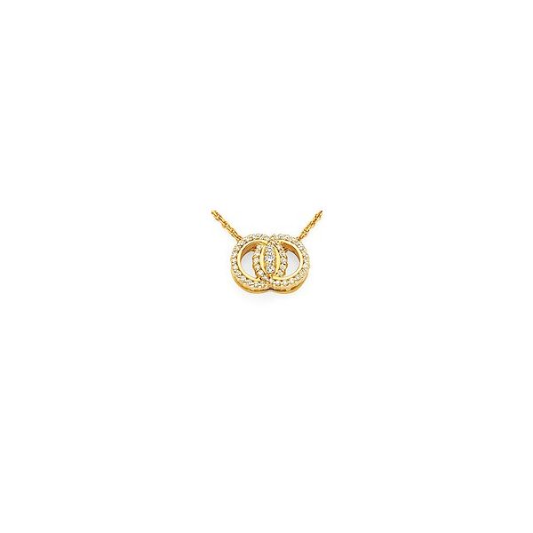 Diamond Marriage Symbol Pendant .25ctw 14K Yellow Gold Confer’s Jewelers Bellefonte, PA