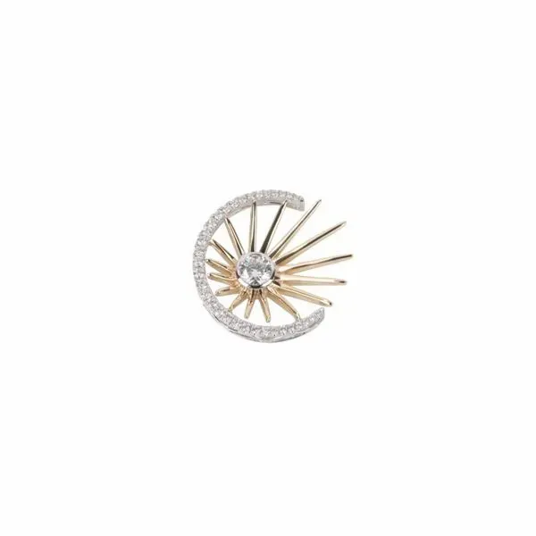 Chatham Lab Grown Diamond 14k Two Tone Sun and Moon Fashion Pendant Confer’s Jewelers Bellefonte, PA