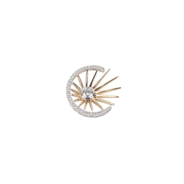 Chatham Lab Grown Diamond 14k Two Tone Sun and Moon Fashion Pendant Confer’s Jewelers Bellefonte, PA