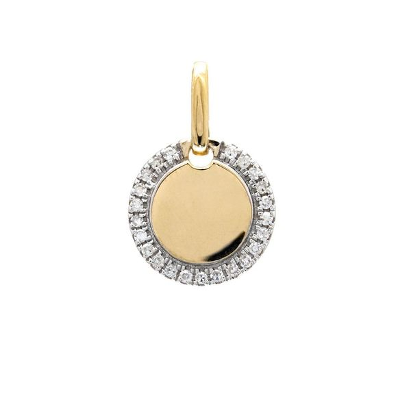14K Yellow Gold Diamond Dog Tag Pendant Confer’s Jewelers Bellefonte, PA