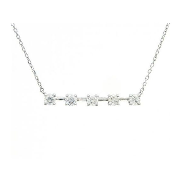 White Gold Diamond Bar Necklace Confer’s Jewelers Bellefonte, PA