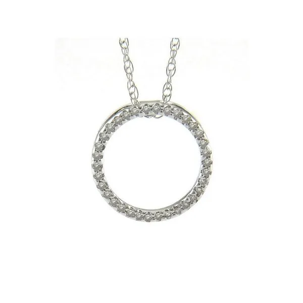 14K White Gold and Diamond Circle Pendant Confer’s Jewelers Bellefonte, PA