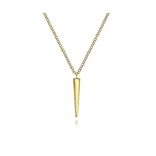 14K Yellow Gold Spike Pendant Necklace Confer’s Jewelers Bellefonte, PA