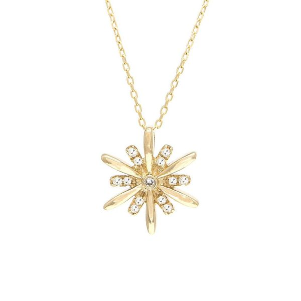 14K Yellow Gold Diamond Star Burst Pendant Confer’s Jewelers Bellefonte, PA