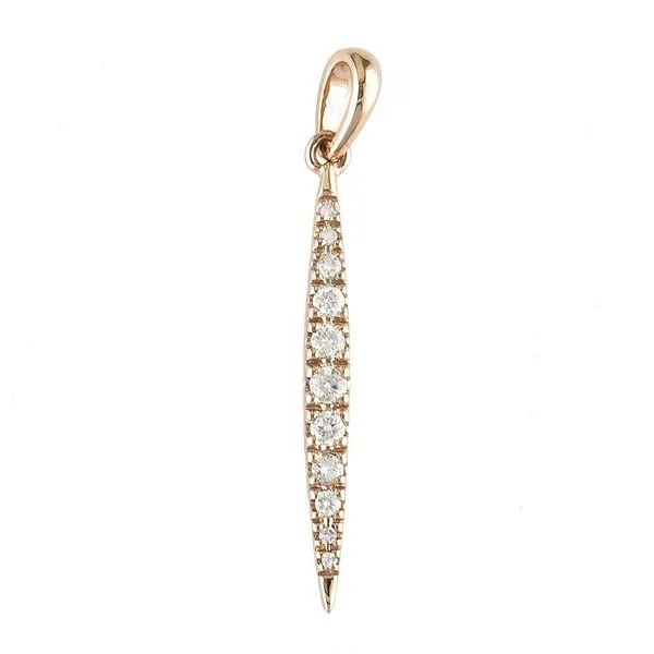 14K Rose Gold Diamond Drop Pendant Confer’s Jewelers Bellefonte, PA