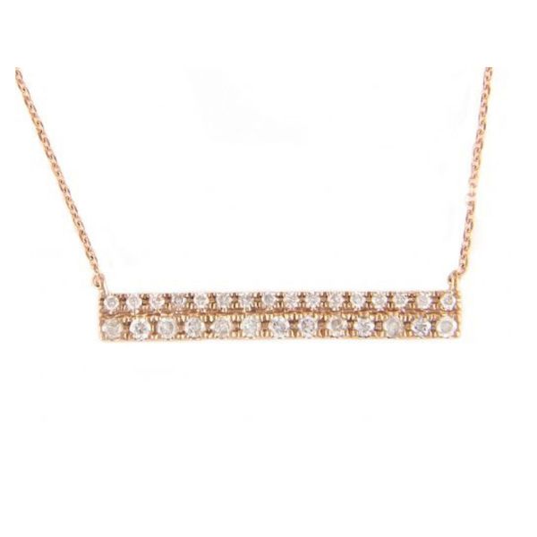 14K Rose Gold Double Row Diamond Necklace Confer’s Jewelers Bellefonte, PA