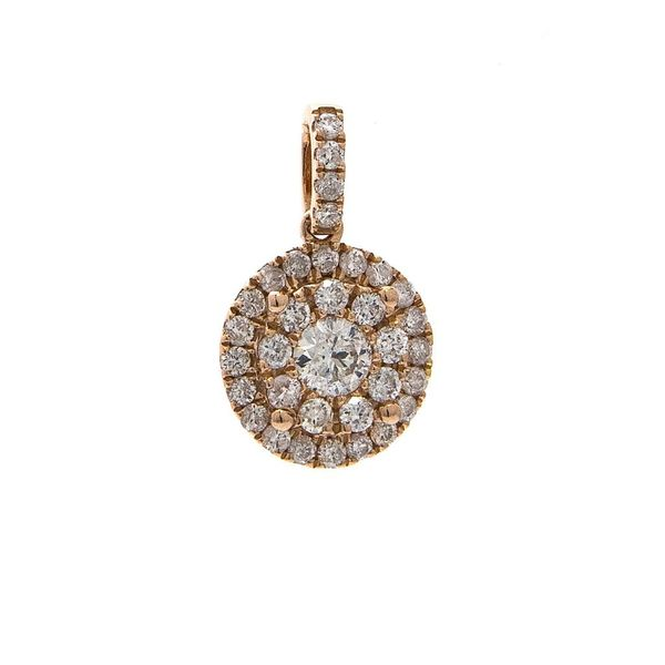 14K Rose Gold Diamond Cluster Style Pendant Confer’s Jewelers Bellefonte, PA