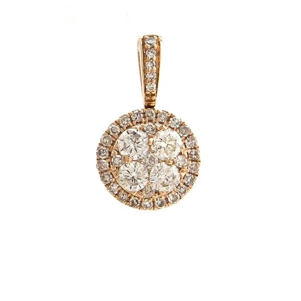 14K Rose Gold Diamond Cluster Pendant Confer’s Jewelers Bellefonte, PA