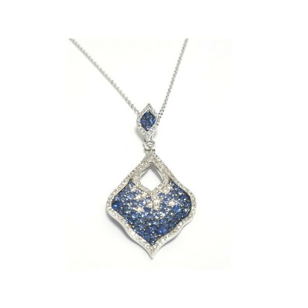 14K White Gold Sapphire And Diamond Fashion Pendant Confer’s Jewelers Bellefonte, PA