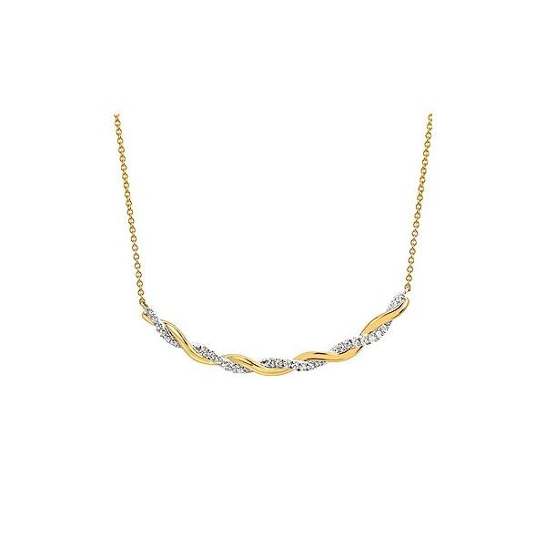 14K Two Tone Braided Bar Necklace Confer’s Jewelers Bellefonte, PA