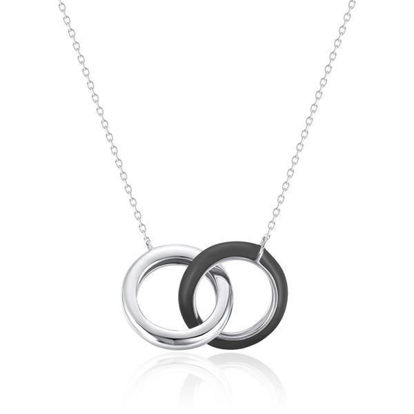 14K White Gold Double Circle Necklace Confer’s Jewelers Bellefonte, PA