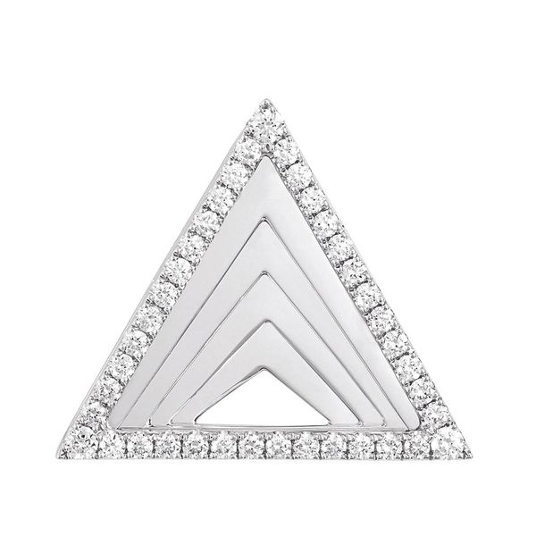 14K White Gold Lab Grown Diamond Triangle Pendant Confer’s Jewelers Bellefonte, PA