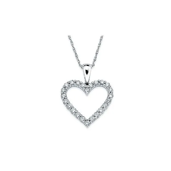 14K White Gold Diamond Heart Pendant Confer’s Jewelers Bellefonte, PA