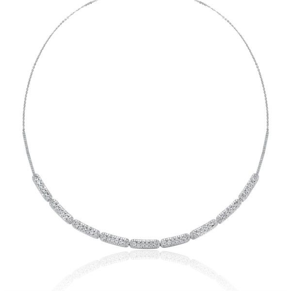 14K White Gold Diamond Bar Necklace Confer’s Jewelers Bellefonte, PA