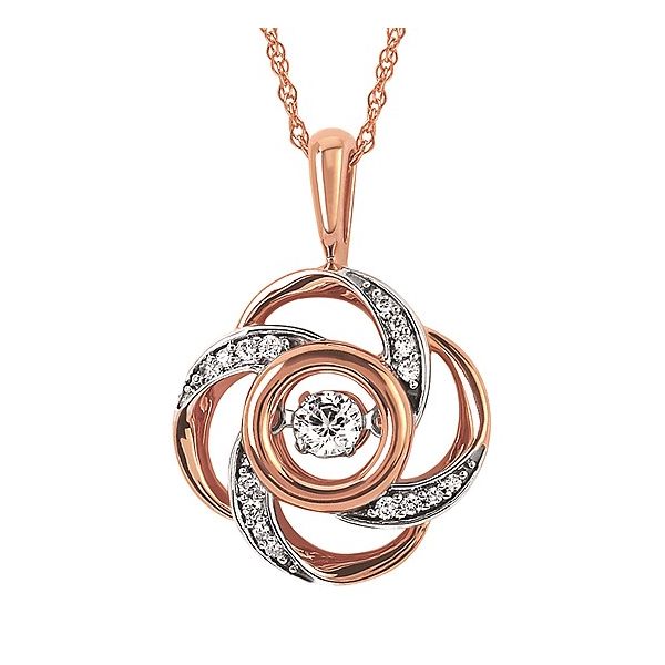 14K Rose Gold Dancing Diamond Pendant Confer’s Jewelers Bellefonte, PA