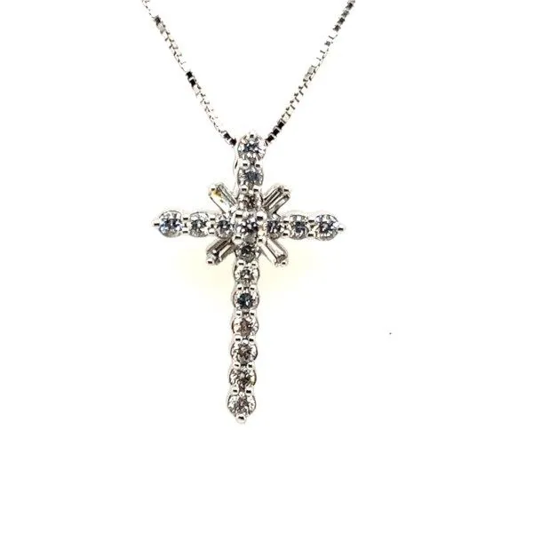 14K White Gold Diamond Cross Pendant Confer’s Jewelers Bellefonte, PA