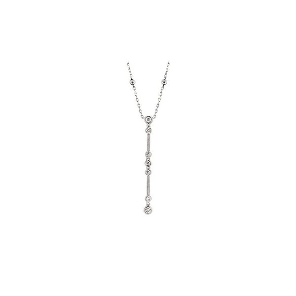 14K White Gold Diamond Drop Style Pendant Confer’s Jewelers Bellefonte, PA