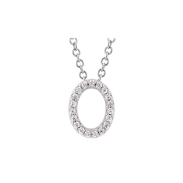 14K White Gold Diamond Oval Fashion Pendant Confer’s Jewelers Bellefonte, PA