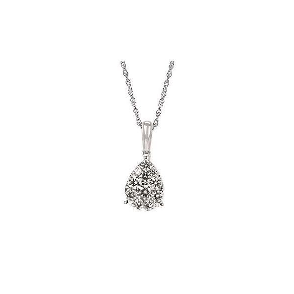 14K White Gold I Cherish™ Diamond Pear Shape Pendant Confer’s Jewelers Bellefonte, PA