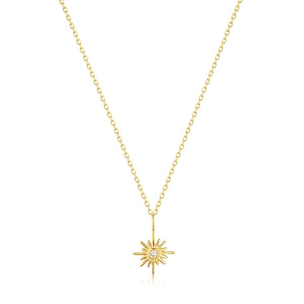 14kt Yellow Gold Sunburst Natural Diamond Necklace Confer’s Jewelers Bellefonte, PA