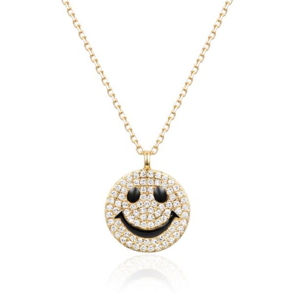 14 Karat Yellow Gold Diamond Smiley Face Pendant Confer’s Jewelers Bellefonte, PA