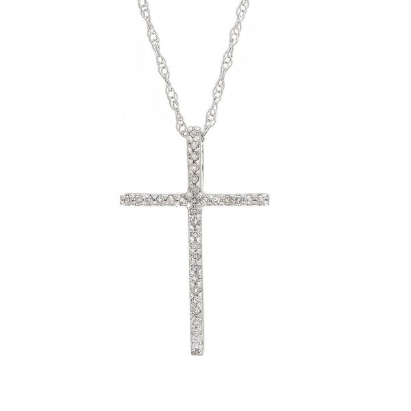 14K White Gold Diamond Cross Pendant Confer’s Jewelers Bellefonte, PA