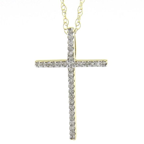 14K Yellow Gold Diamond Cross Pendant Confer’s Jewelers Bellefonte, PA