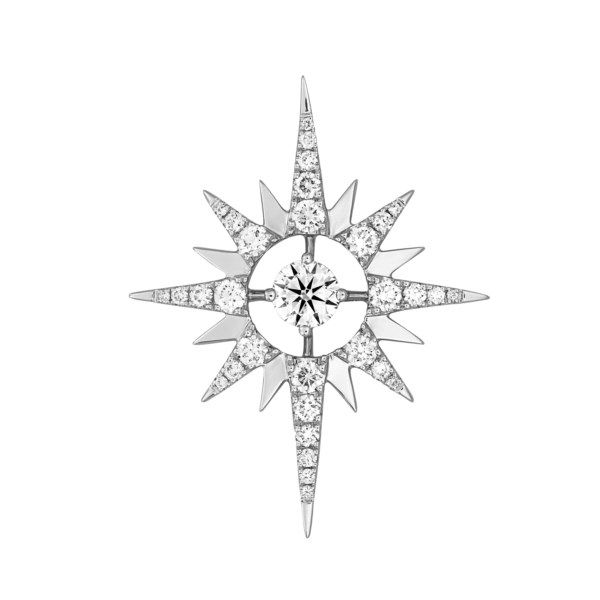 14 Karat White Gold Radiant Universe Chatham Lab Grown Diamond North Star Pendant Confer’s Jewelers Bellefonte, PA