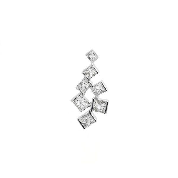 14K White Gold Princess Cut Diamond Pendant Confer’s Jewelers Bellefonte, PA