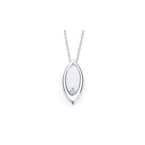 14K White Gold Marquise Pendant With Diamond Confer’s Jewelers Bellefonte, PA