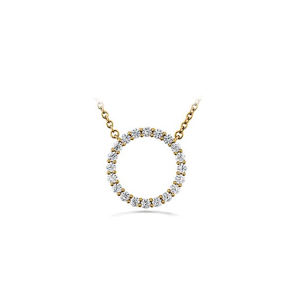HOF 18K Yellow Gold Signature Medium Circle Pendant Confer’s Jewelers Bellefonte, PA