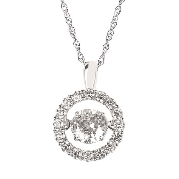 14K White Gold Lab Grown Dancing Diamond Pendant Necklace Confer’s Jewelers Bellefonte, PA