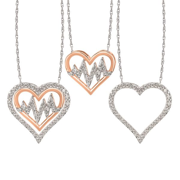 10K Two Tone Gold Diamond Heart Pendant Necklace Confer’s Jewelers Bellefonte, PA
