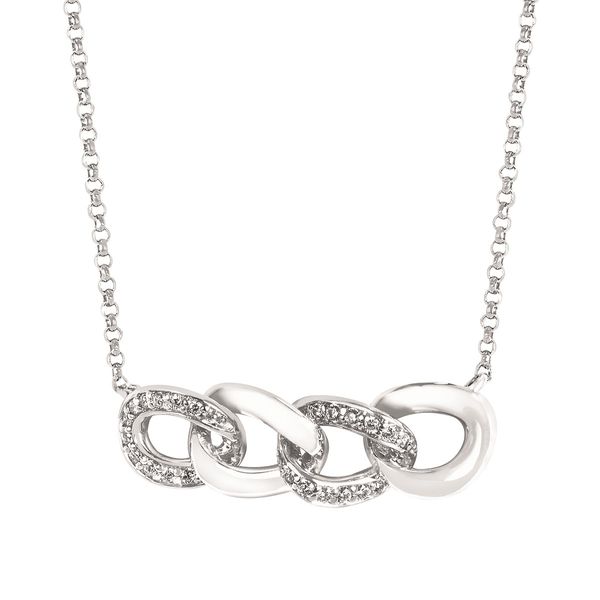 14K White Gold Love Link Diamond Necklace Confer’s Jewelers Bellefonte, PA