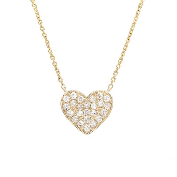 14 Karat Yellow Gold Diamond Heart Pendant Confer’s Jewelers Bellefonte, PA