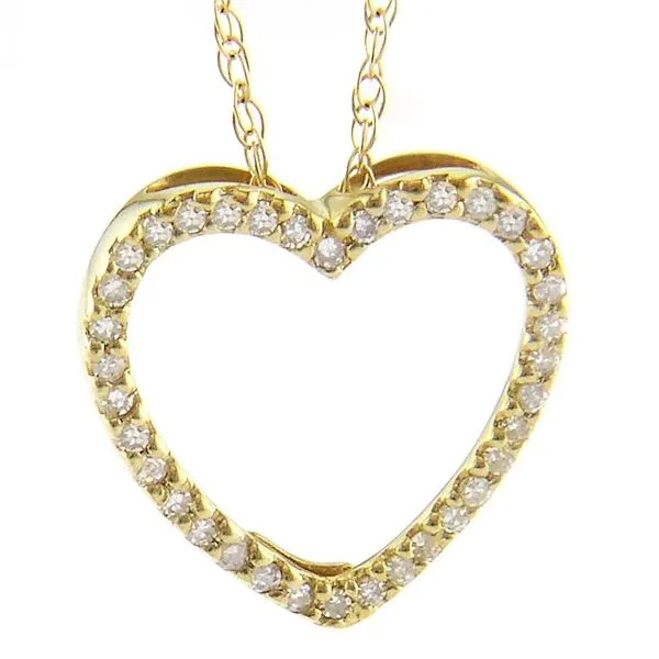 14K Yellow Gold Small Prong Heart Pendant Confer’s Jewelers Bellefonte, PA