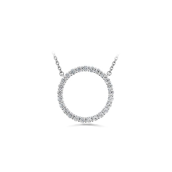HOF 18K White Gold Signature Large Circle Pendant Confer’s Jewelers Bellefonte, PA